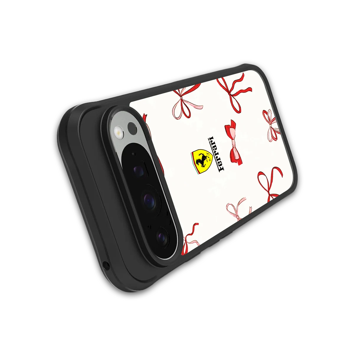 SF X Bows stylish phone case for google pixel 9 pro xl | glossy glass and slim fit