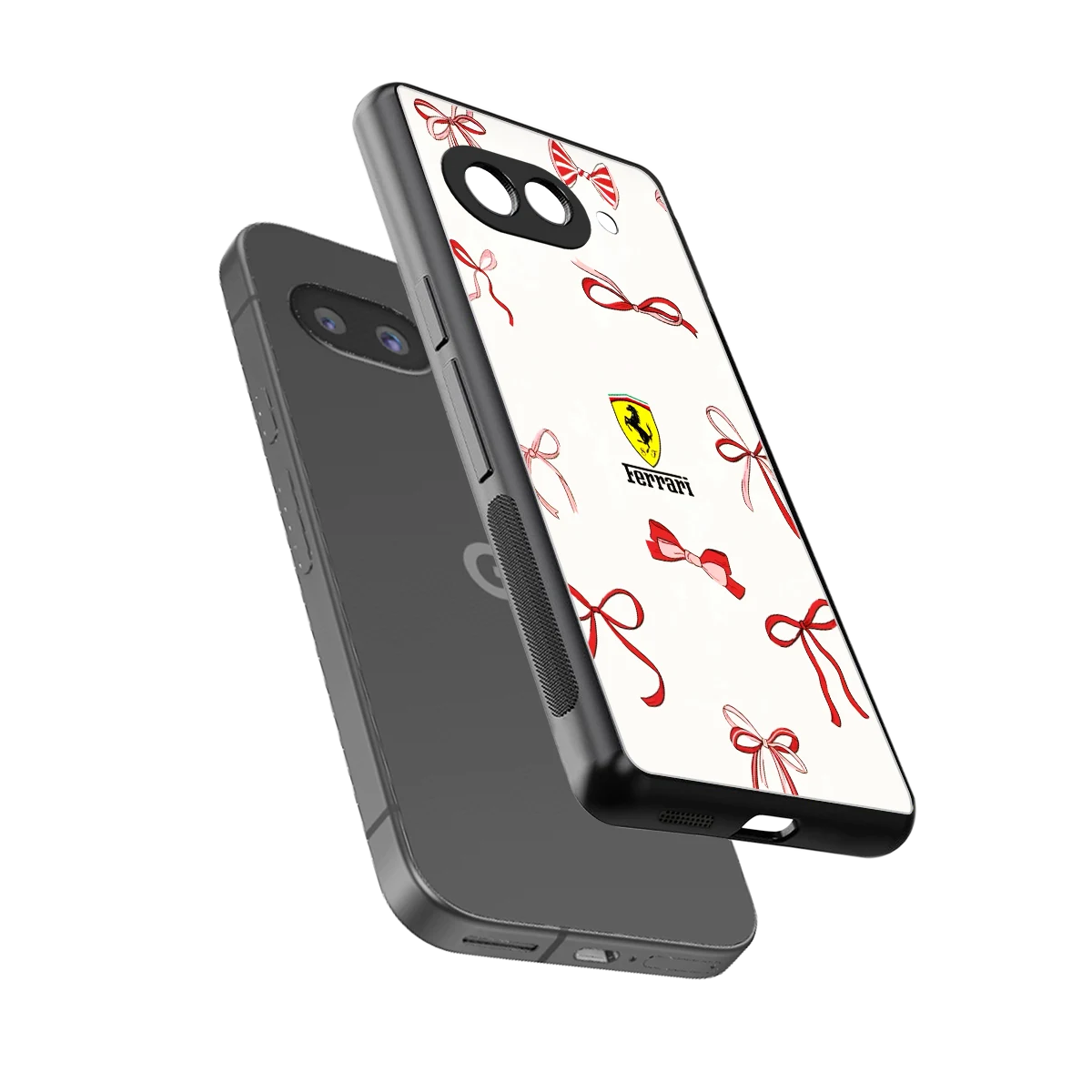 SF X Bows sleek google pixel 10a cover with tempered glass back and TPU edges