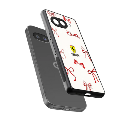 SF X Bows sleek google pixel 10a cover with tempered glass back and TPU edges