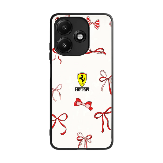 SF X Bows back phone cover | glass case for redmi 12 5g