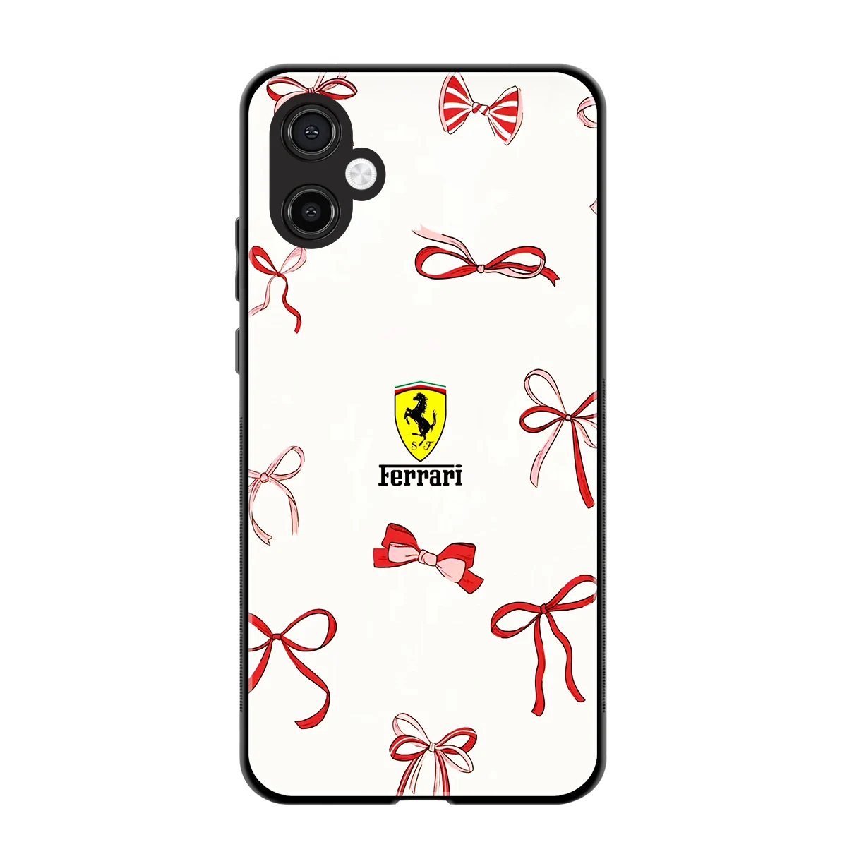 SF X Bows back phone cover | glass case for samsung galaxy a06 5g