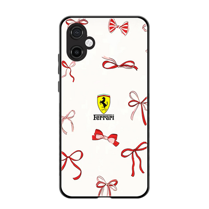 SF X Bows back phone cover | glass case for samsung galaxy a06 5g