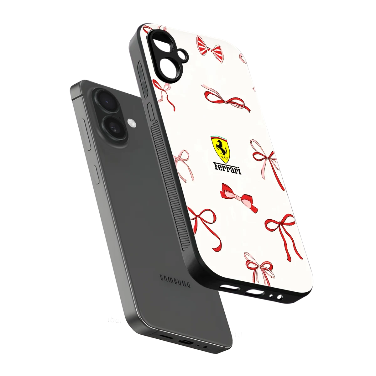 SF X Bows sleek samsung galaxy a06 5g cover with tempered glass back and TPU edges