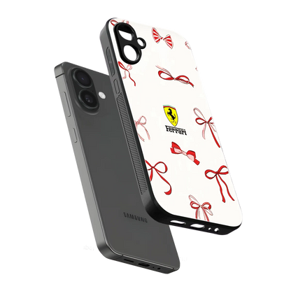 SF X Bows sleek samsung galaxy a06 5g cover with tempered glass back and TPU edges