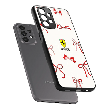 SF X Bows sleek samsung galaxy a23 cover with tempered glass back and TPU edges