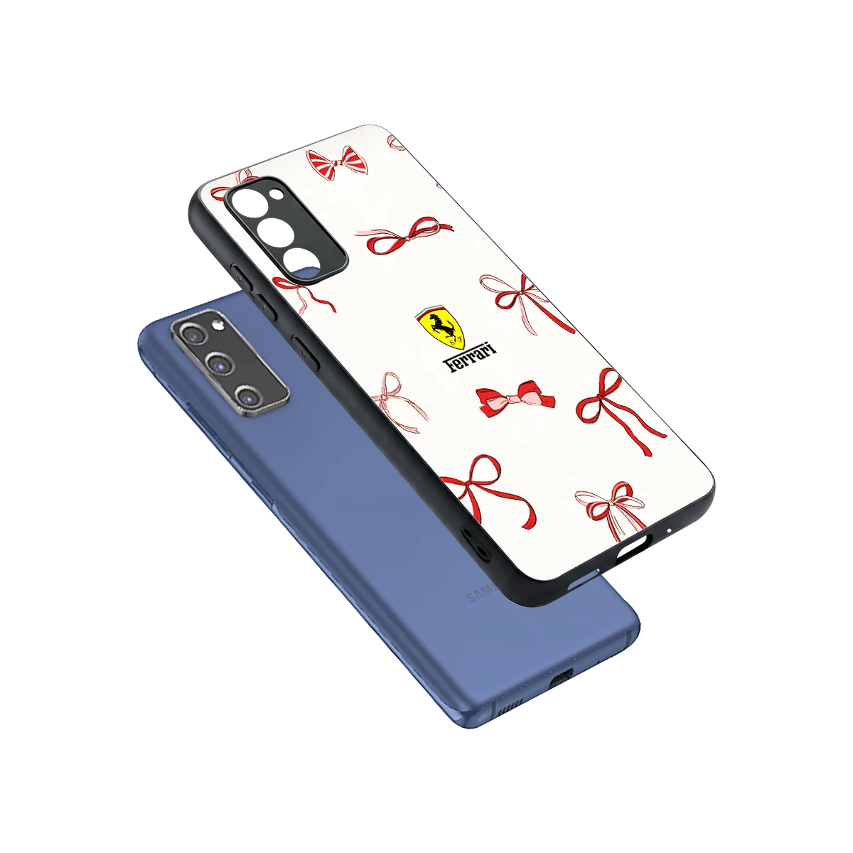 SF X Bows sleek samsung galaxy s20 fe cover with tempered glass back and TPU edges