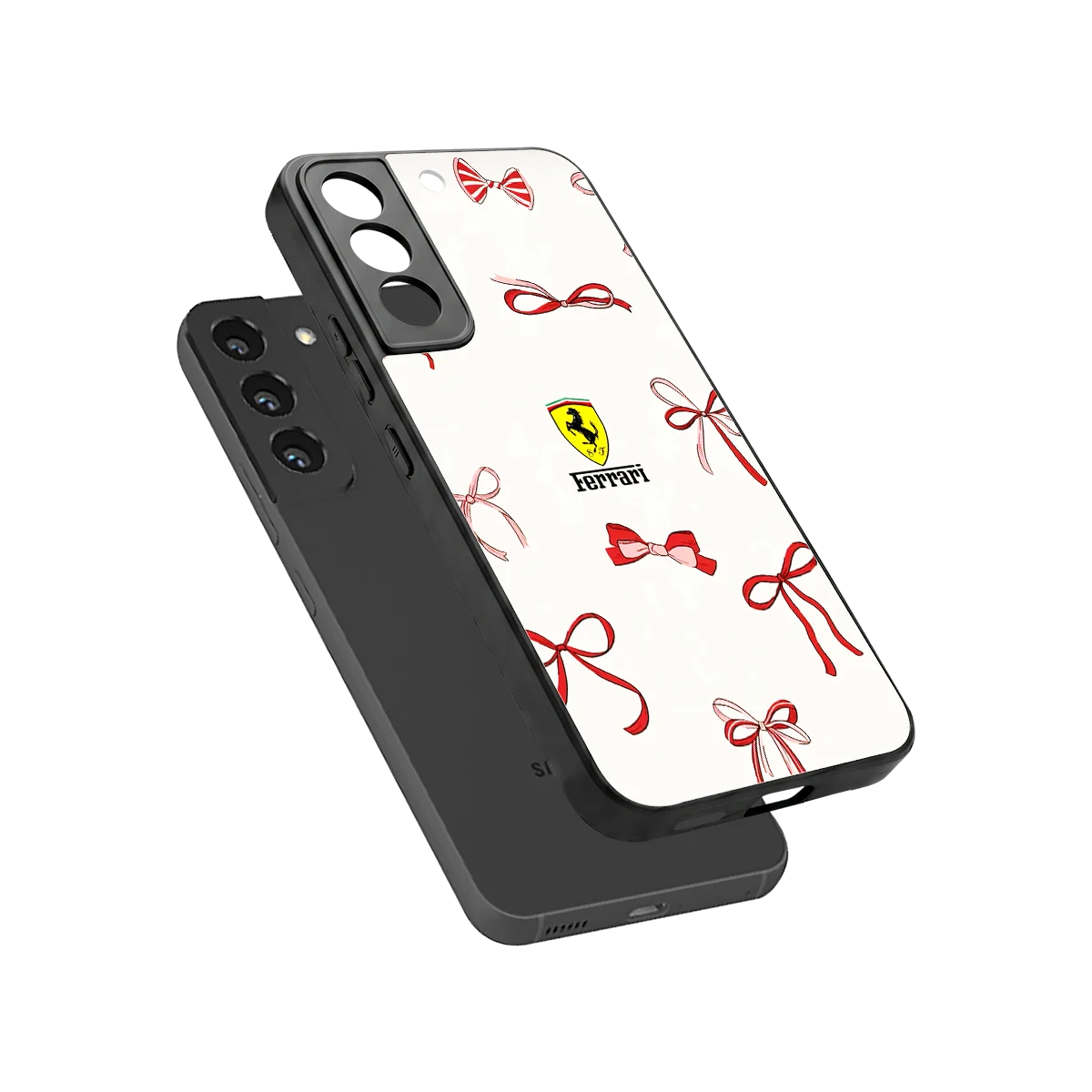 SF X Bows sleek samsung galaxy s22 cover with tempered glass back and TPU edges