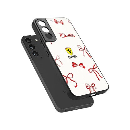 SF X Bows sleek samsung galaxy s22 cover with tempered glass back and TPU edges