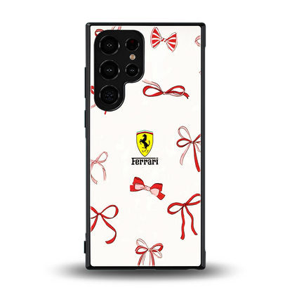 SF X Bows back phone cover | glass case for samsung galaxy s24 ultra