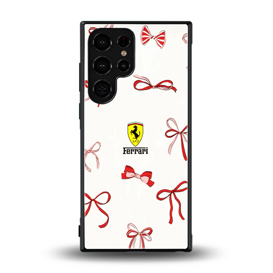 SF X Bows back phone cover | glass case for samsung galaxy s24 ultra