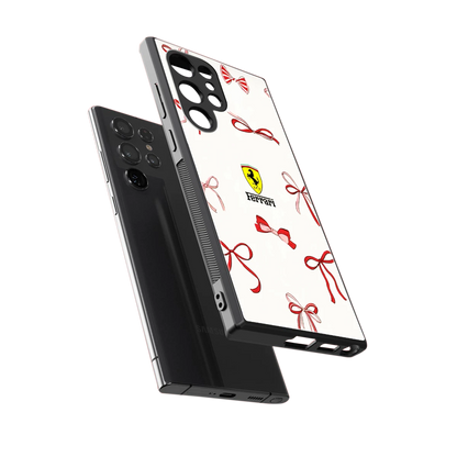 SF X Bows sleek samsung galaxy s24 ultra cover with tempered glass back and TPU edges