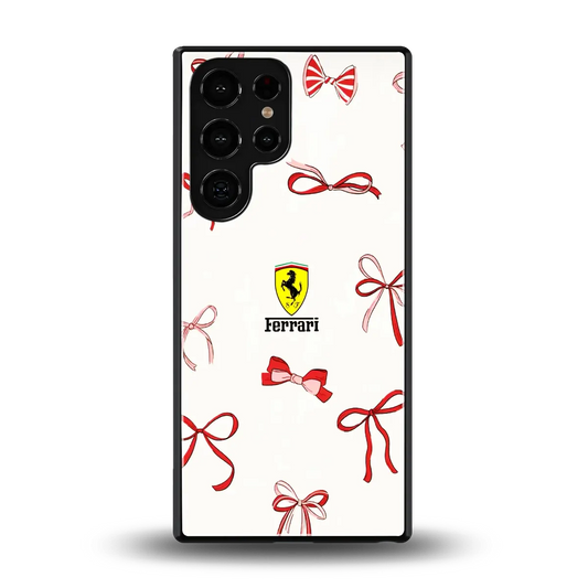 SF X Bows back phone cover | glass case for samsung galaxy s25 ultra