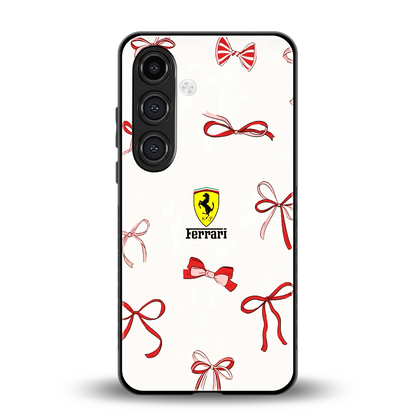 SF X Bows back phone cover | glass case for samsung galaxy s25