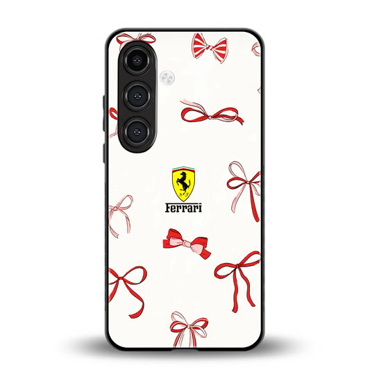 SF X Bows back phone cover | glass case for samsung galaxy s24