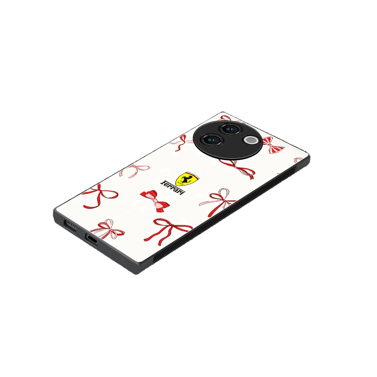 SF X Bows stylish phone case for vivo v30e | glossy glass and slim fit