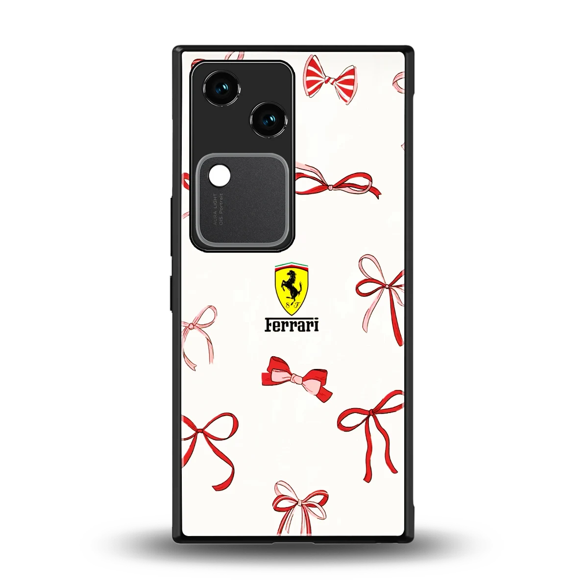 SF X Bows back phone cover | glass case for vivo v30