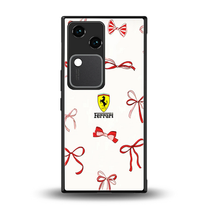 SF X Bows back phone cover | glass case for vivo v30