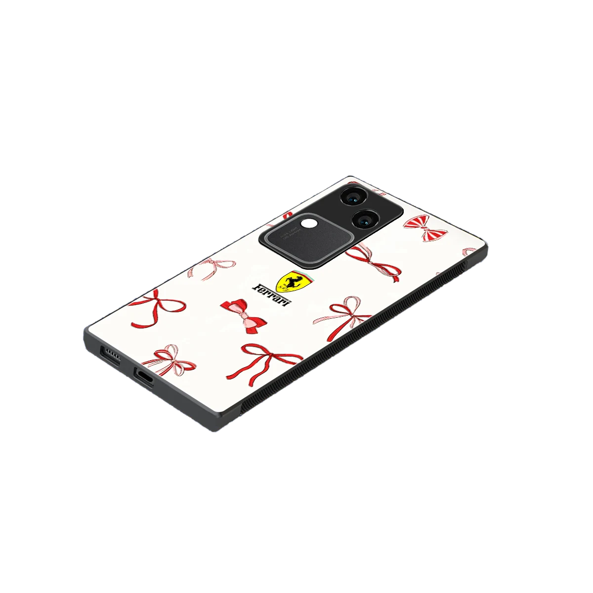 SF X Bows stylish phone case for vivo v30 | glossy glass and slim fit