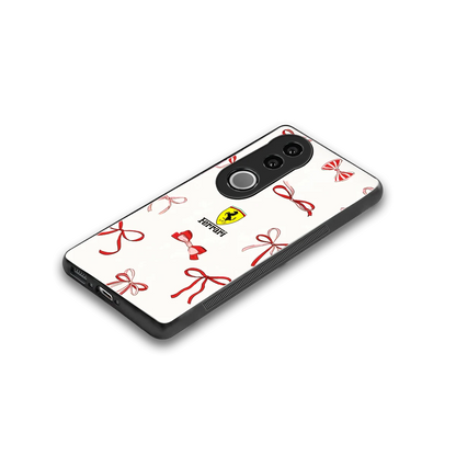 SF X Bows stylish phone case for vivo v50 | glossy glass and slim fit