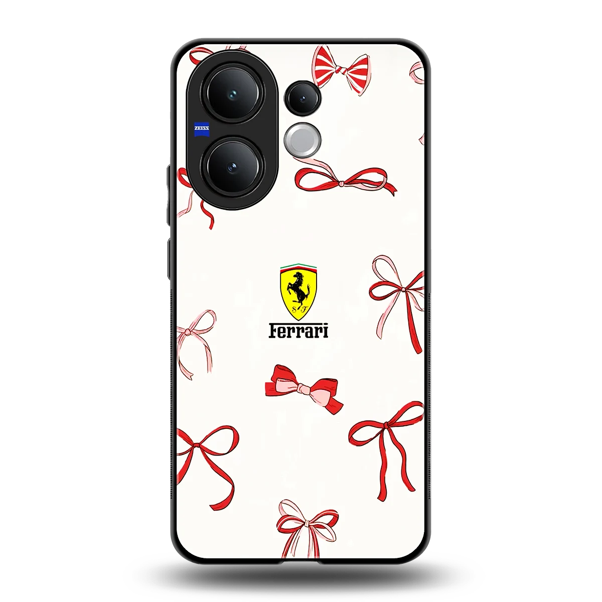 SF X Bows back phone cover | glass case for vivo v60