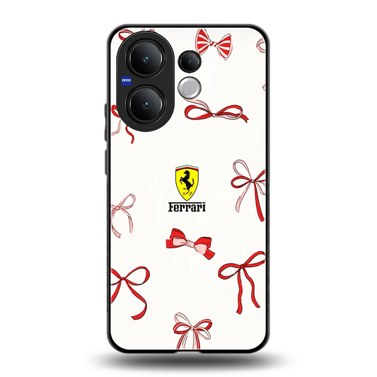 SF X Bows back phone cover | glass case for vivo v60