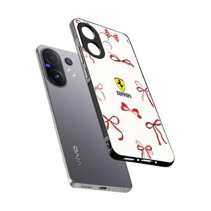 SF X Bows sleek vivo v60 cover with tempered glass back and TPU edges