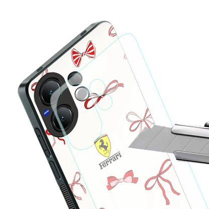 SF X Bows stylish phone case for vivo v60 | glossy glass and slim fit