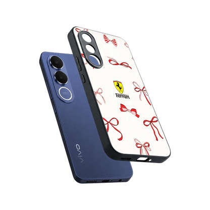 SF X Bows sleek vivo v70 fe cover with tempered glass back and TPU edges