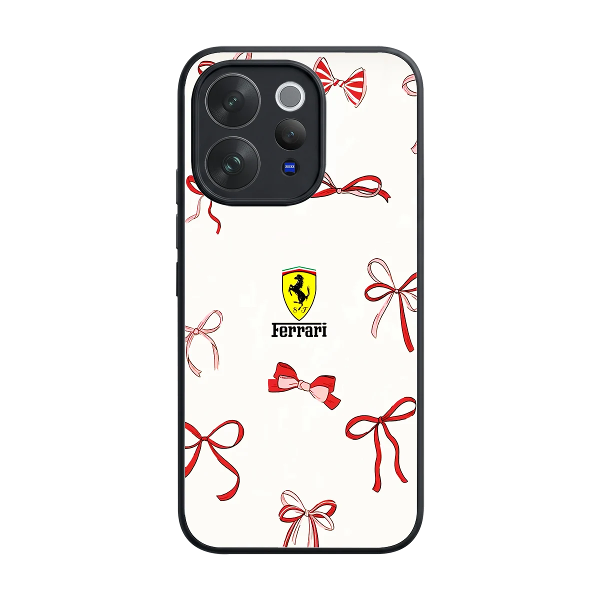 SF X Bows back phone cover | glass case for vivo v70 elite