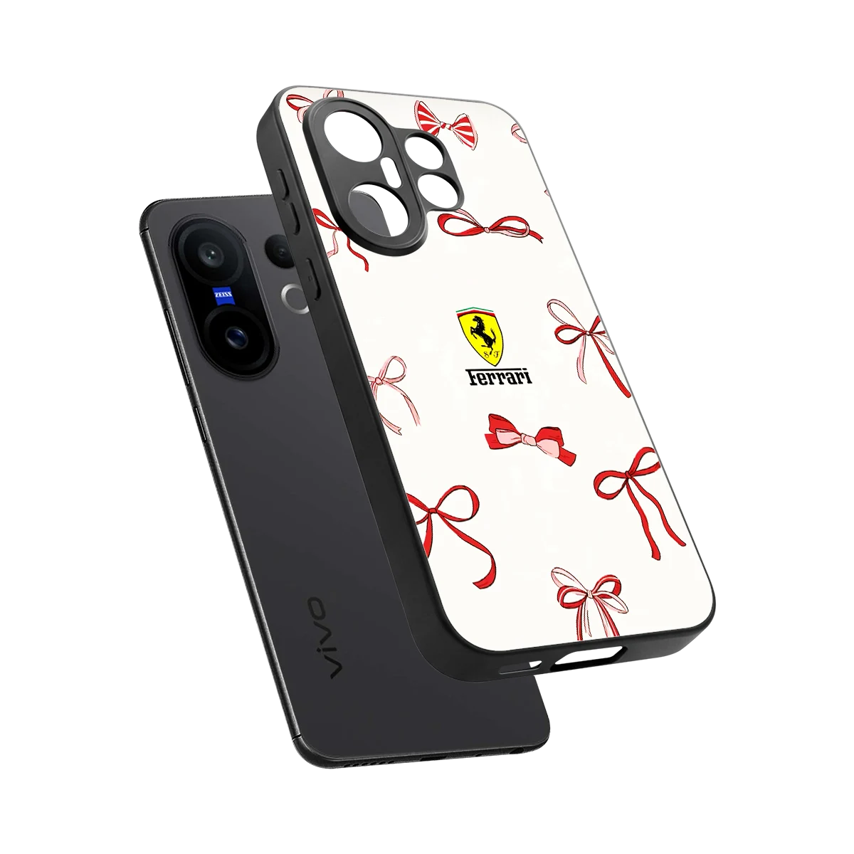 SF X Bows sleek vivo x200 fe cover with tempered glass back and TPU edges