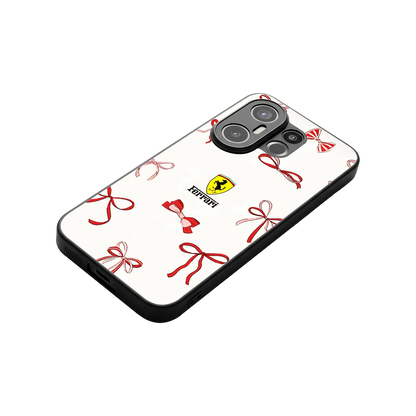 SF X Bows stylish phone case for vivo x200 fe | glossy glass and slim fit