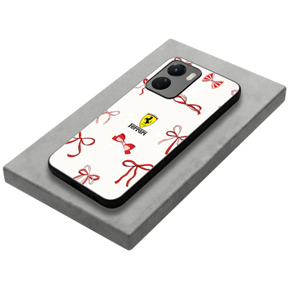 SF X Bows stylish phone case for vivo y16 | glossy glass and slim fit