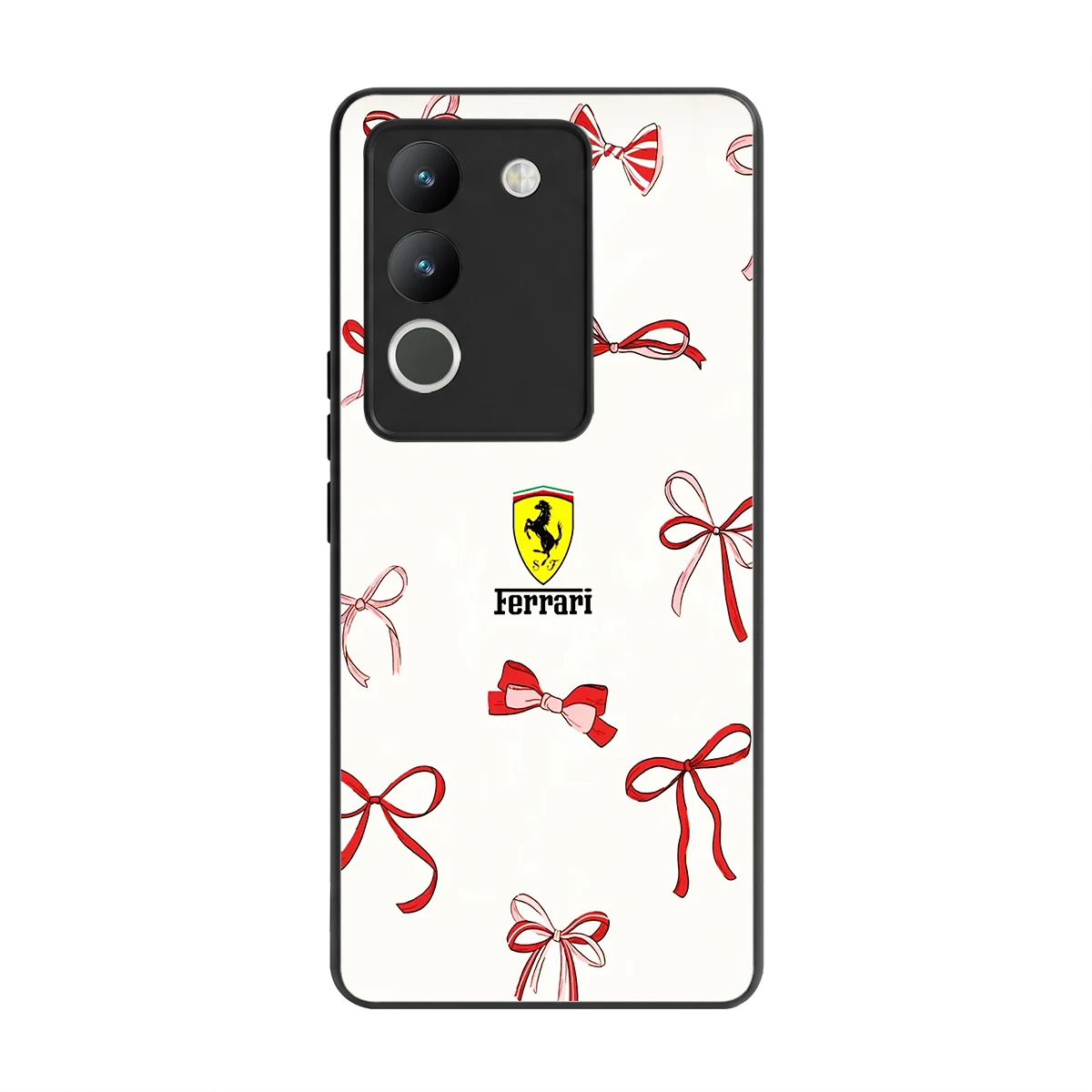 SF X Bows back phone cover | glass case for vivo y200 5g