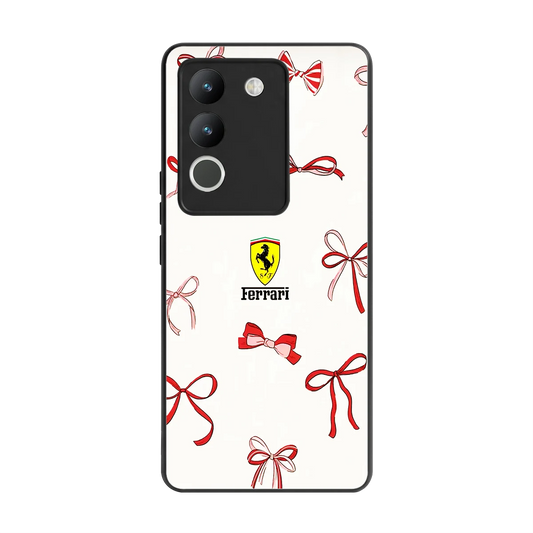 SF X Bows back phone cover | glass case for vivo y200 5g