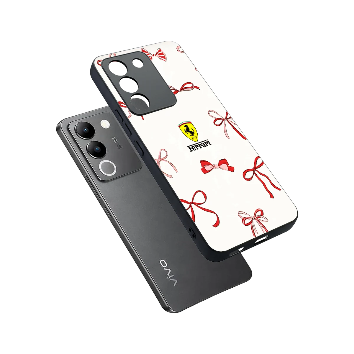 SF X Bows sleek vivo y200 5g cover with tempered glass back and TPU edges