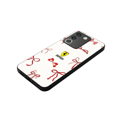 SF X Bows stylish phone case for vivo y200 5g | glossy glass and slim fit