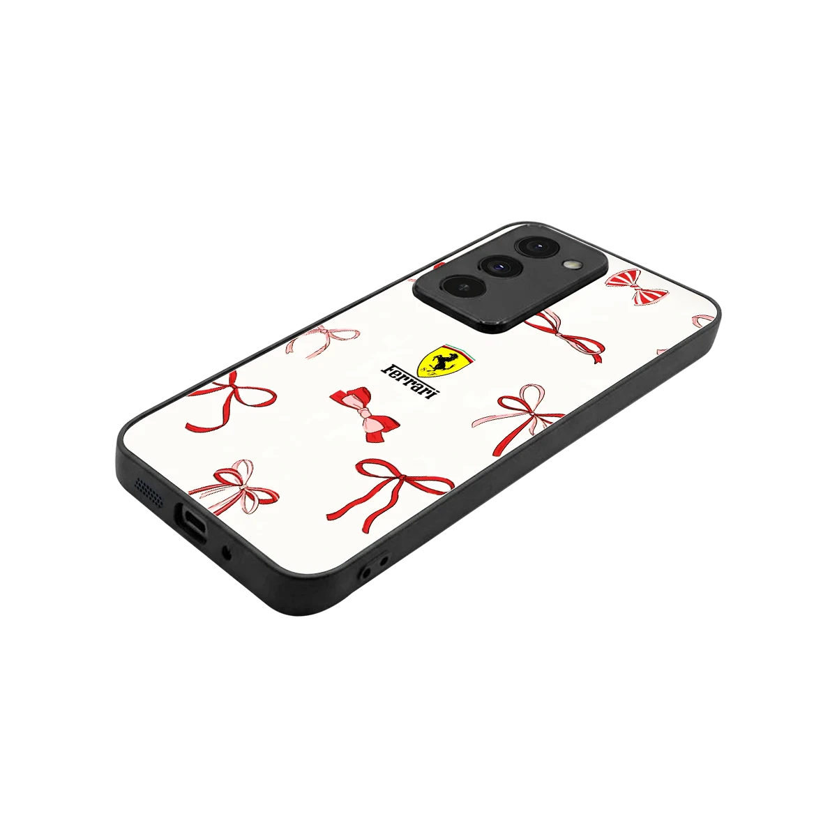 SF X Bows stylish phone case for redmi 15 5g | glossy glass and slim fit