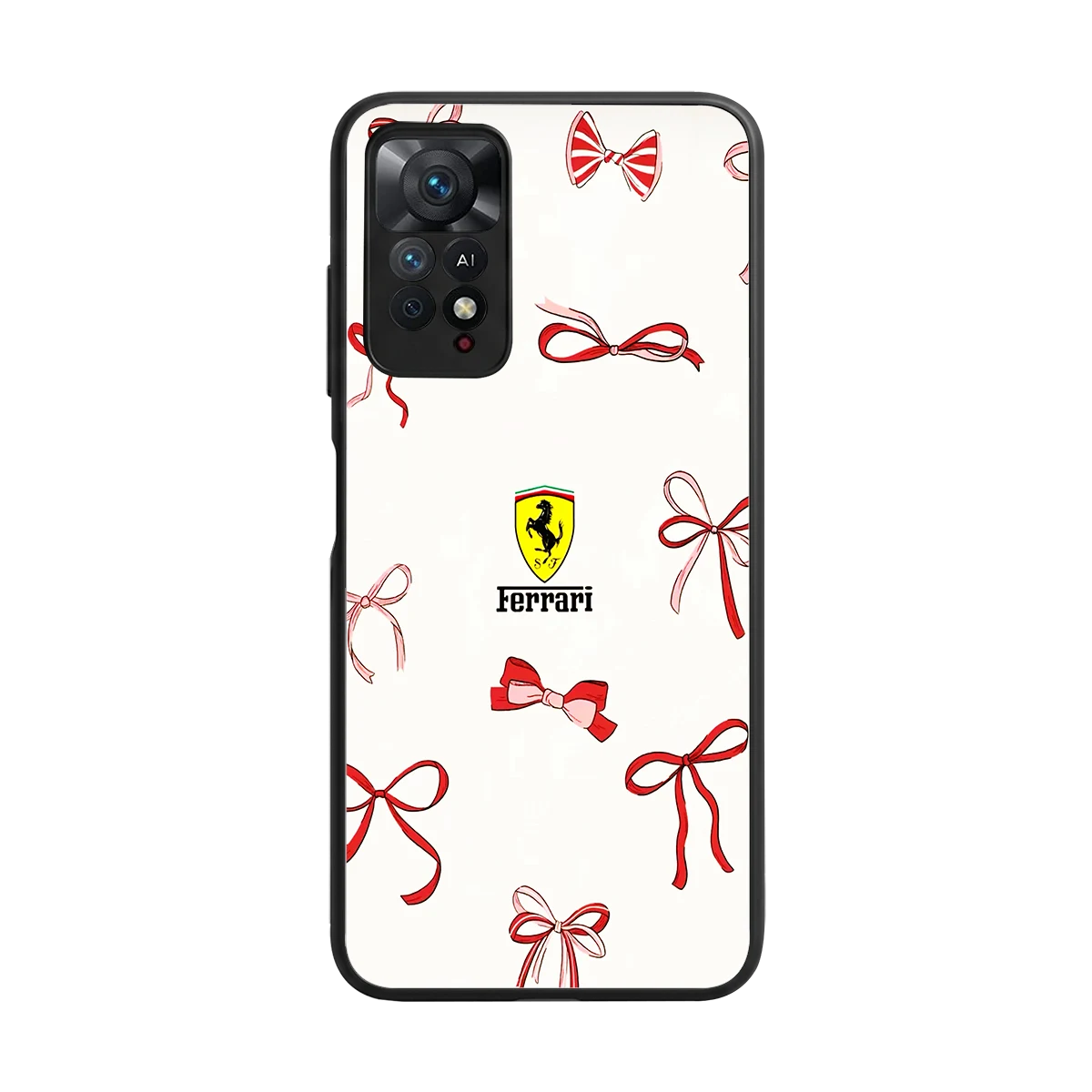 SF X Bows back phone cover | glass case for redmi note 11 pro
