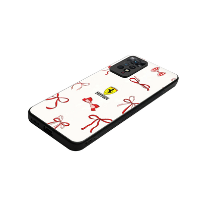 SF X Bows stylish phone case for redmi note 11 pro | glossy glass and slim fit
