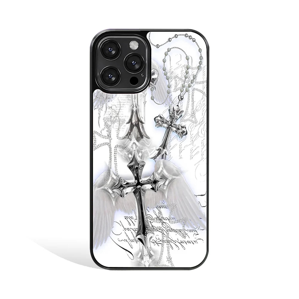 Premium Glass Back Mobile Phone Cover for iPhone, Samsung, OnePlus, Google Pixel, Redmi, Oppo, Vivo & Realme