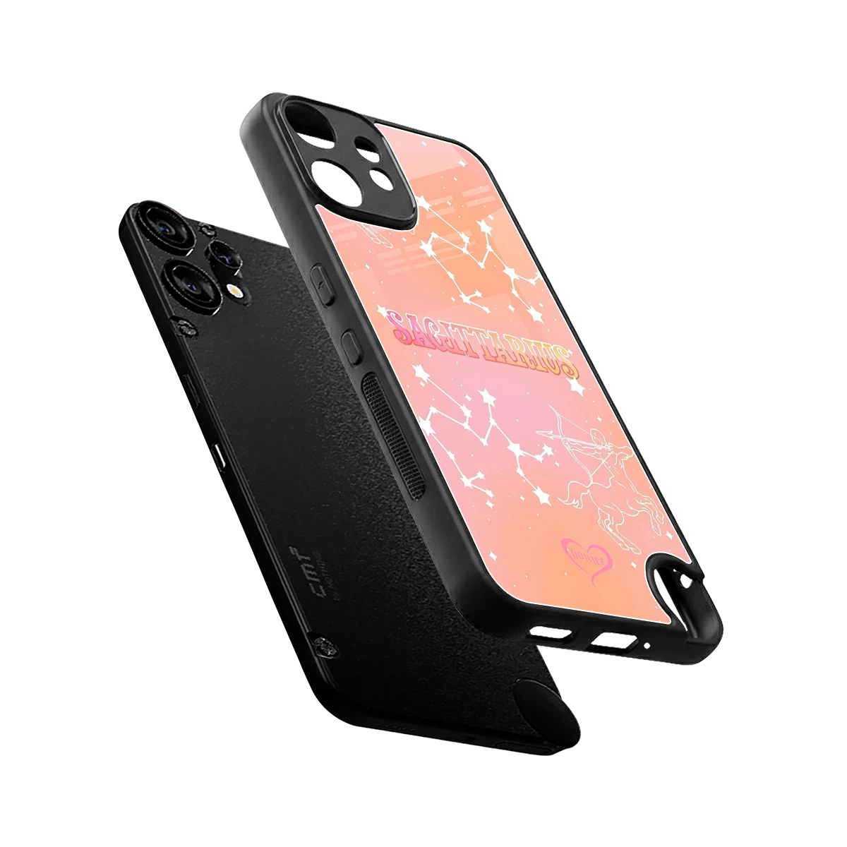 Sagittarius Aura sleek cmf nothing phone 2 pro cover with tempered glass back and TPU edges
