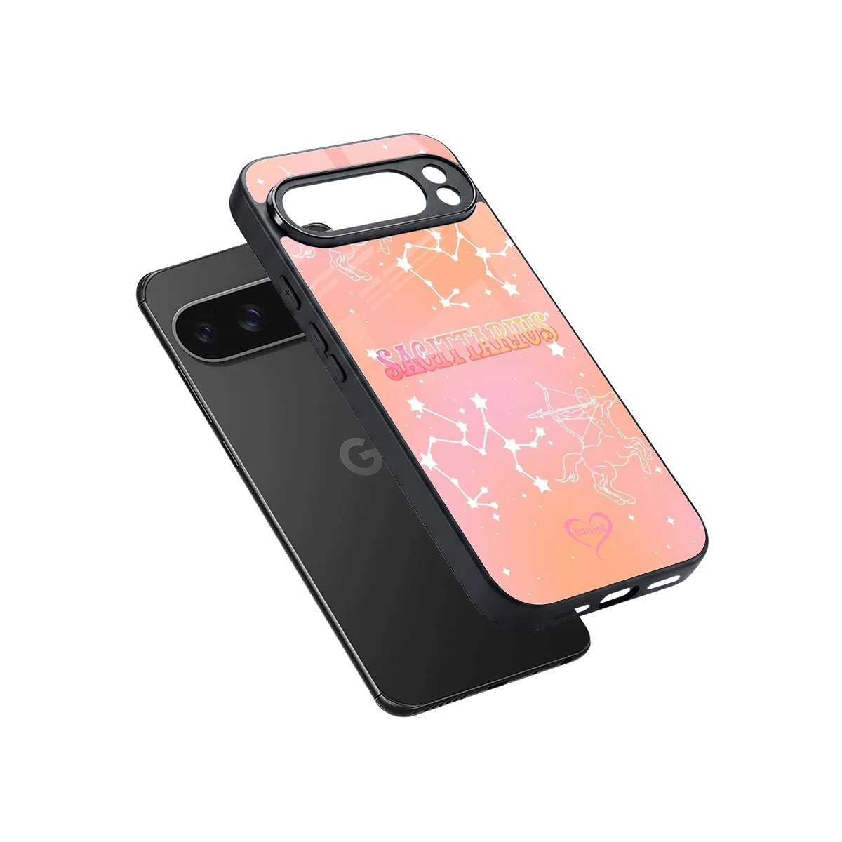 Sagittarius Aura sleek google pixel 10 pro xl cover with tempered glass back and TPU edges