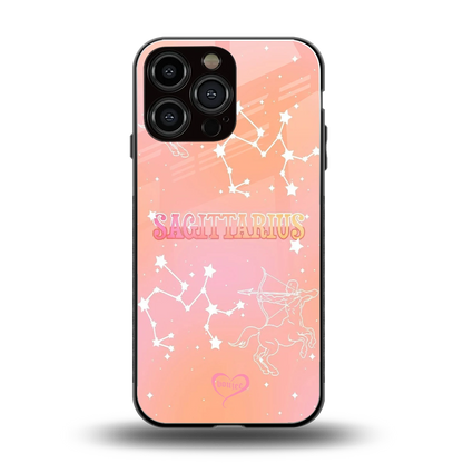 Sagittarius Aura back phone cover | glass case for iphone 15 pro max