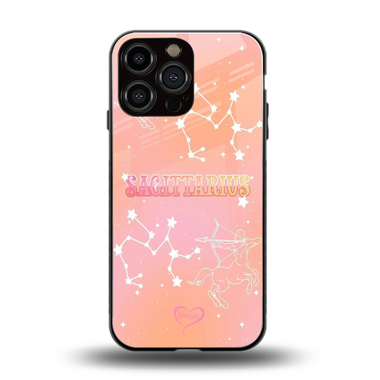 Sagittarius Aura back phone cover | glass case for iphone 15 pro max