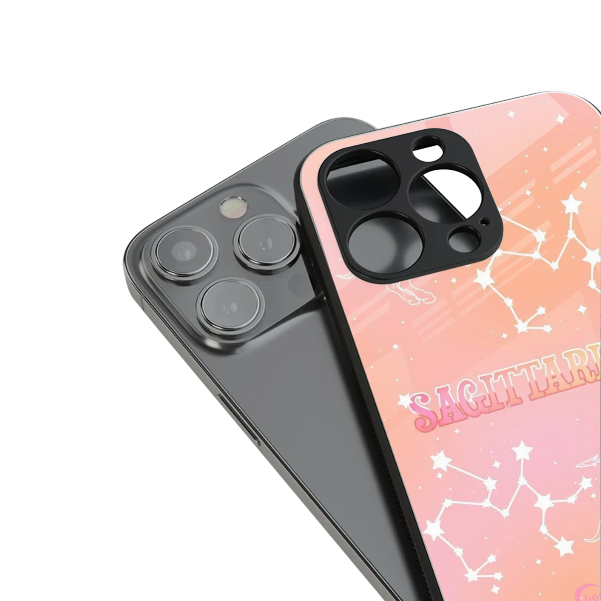 Sagittarius Aura stylish phone case for iphone 14 plus | glossy glass and slim fit