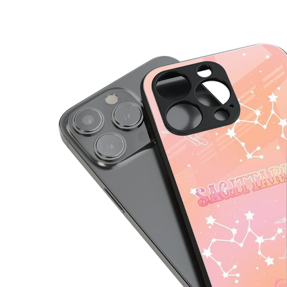 Sagittarius Aura stylish phone case for iphone 14 plus | glossy glass and slim fit