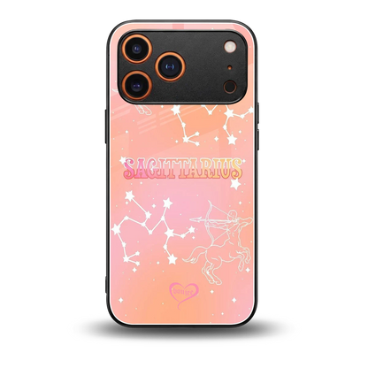Sagittarius Aura back phone cover | glass case for iphone 17 pro max