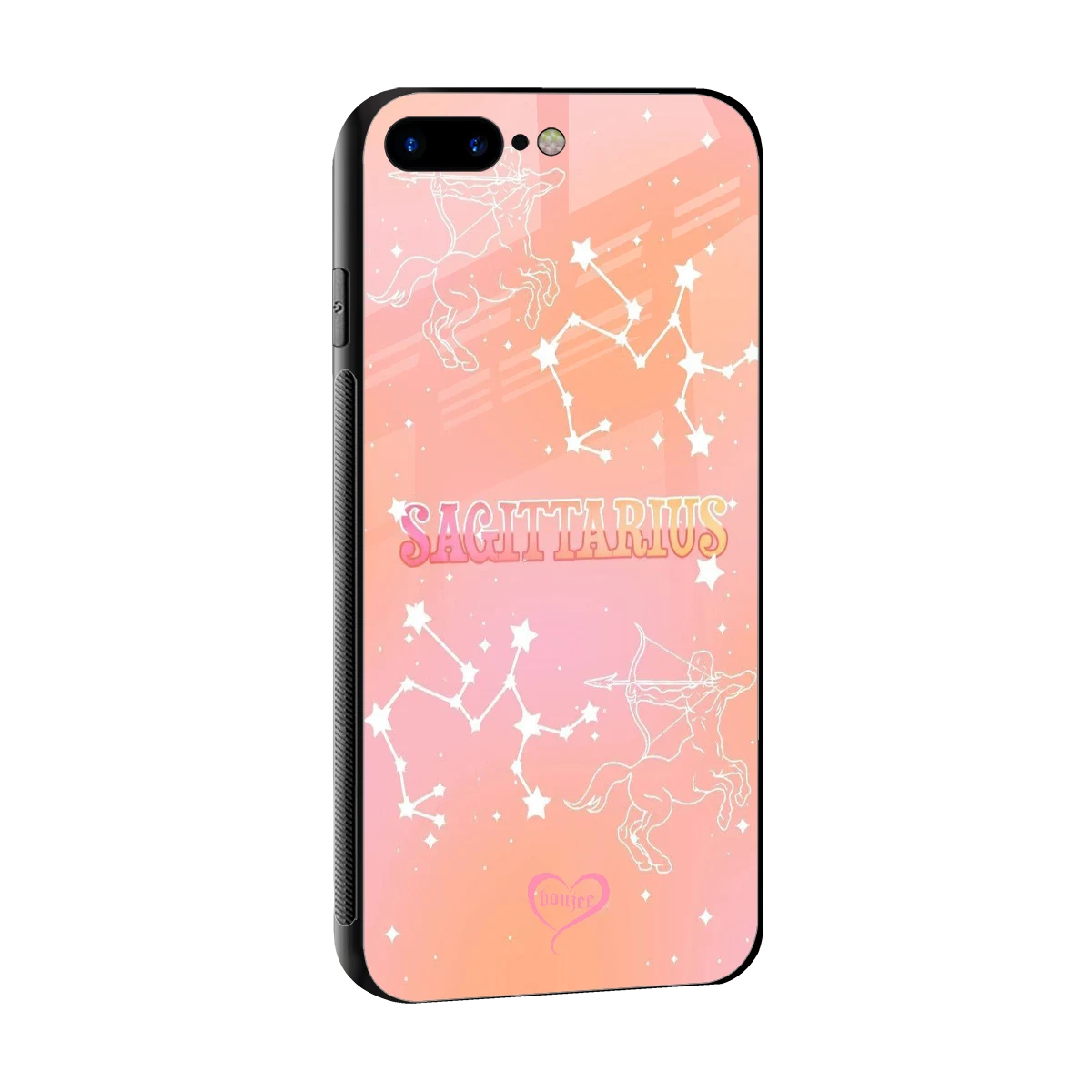 Sagittarius Aura sleek iphone 8 plus cover with tempered glass back and TPU edges
