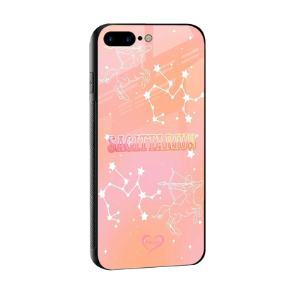 Sagittarius Aura sleek iphone 8 plus cover with tempered glass back and TPU edges