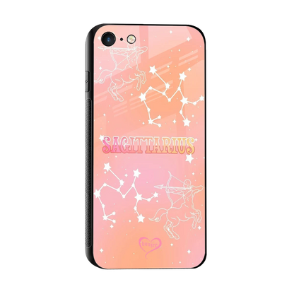 Sagittarius Aura sleek iphone 7 cover with tempered glass back and TPU edges